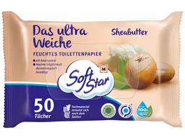 SoftStar feuchtes Toilettenpapier Ultra Weich Sheabutter 50er