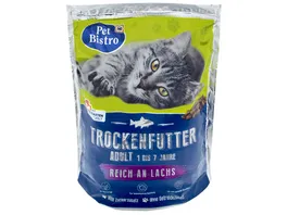 Pet Bistro Katzentrockenfutter Adult Reich an Lachs