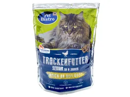 Pet Bistro Katzentrockenfutter Senior Reich an Gefluegel