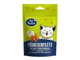 Pet Bistro Katzensnack Huehnchenfilets mit 88 Huehnerbrust