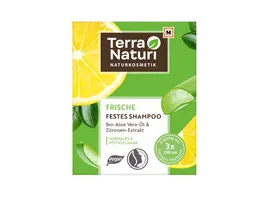 Terra Naturi Frische Festes Shampoo Bio Aloe Vera Oel Zitronen Extrakt