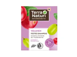 Terra Naturi Volumen Festes Shampoo Cranberry Extrakt Bio Traubenkernoel