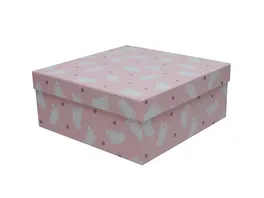 Geschenkkarton Babyfuesschen pink