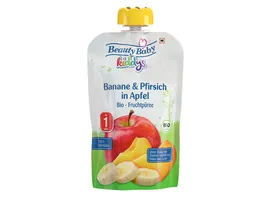 Beauty Baby Kiddys Bio Quetschie Banane Pfirsich in Apfel