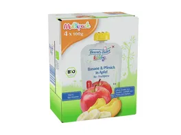 Beauty Baby Kiddys Bio Quetschie Banane Pfirsich in Apfel Multipack