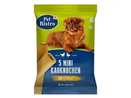 Pet Bistro Hundesnack Mini Kauknochen mit Gefluegel