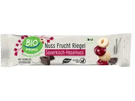 BIO PRIMO Bio Nuss Frucht Riegel Sauerkirsch Haselnuss