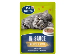 Pet Bistro Katzennassfutter In Sauce mit Pute Leber