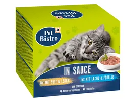 Pet Bistro Katzennassfutter In Sauce Variationen Pute Lachs