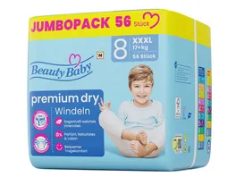 Beauty Baby Premium Dry Windeln Groesse 8 XXXL 17 kg