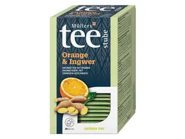 Muellers Teestube Orange Ingwer Gruentee aromatisiert Aufguss