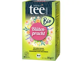 Muellers Teestube Bio Bluetenpracht Kraeutertee aromatisiert Aufguss