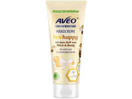 AVEO Handcreme beehappy mit dem Duft von Milch Honig fuer zarte und geschmeidige Haende