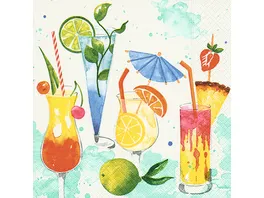 Paper Design Servietten Colourful Drink 25x25cm