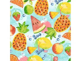 Paper Design Servietten Tropical fruits 25x25cm