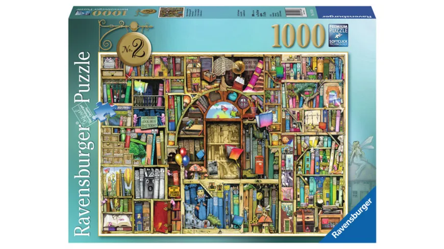Ravensburger Puzzle - Magisches Bücherregal Nr.2, 1000 Teile