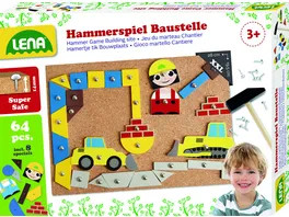 LENA Hammerspiel Baustelle Faltschachtel 65828