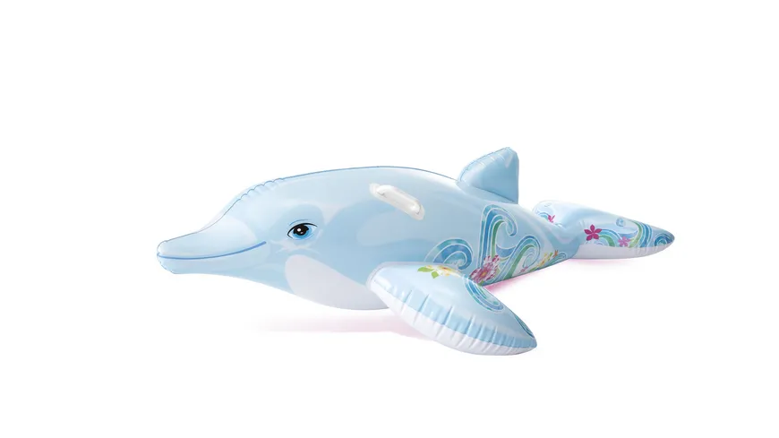 INTEX Reittier kleiner Delphin 175x66cm aufblasbares Schwimmtier für Kinder 