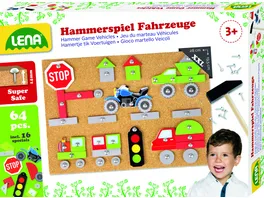 LENA Hammerspiel Fahrzeuge Faltschachtel 65826