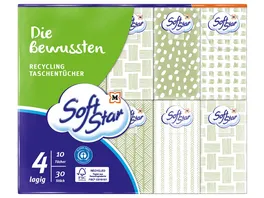 SoftStar Recycling Taschentuecher 30x10 Tuecher 4 lagig