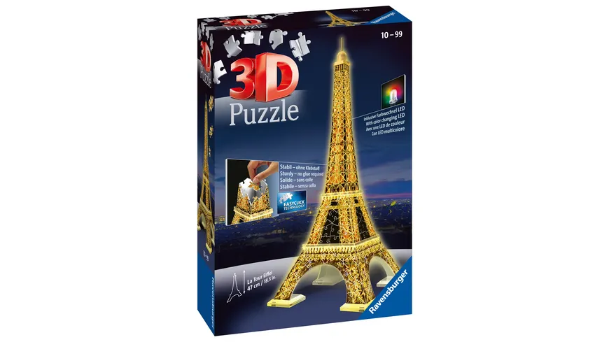 Pariser Eiffelturm Love Edition NEU Ravensburger 11183-3D Puzzle 216 Teile 