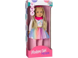 Modern Girl Puppe Blond mit Einhornkleid 45 cm