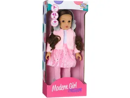 Modern Girl Puppe Brunette Glitzer 45 cm