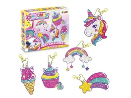 DIAMONDZ CRYSTAL PAINTING Keychain Set Unicorn