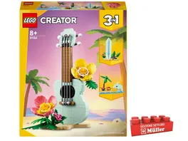 LEGO Creator 3in1 31156 Tropische Ukulele Surfbrett oder Delfin Spielzeug