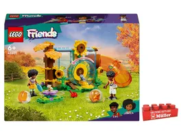 LEGO Friends 42601 Hamster Spielplatz Set mit Spielzeug Tieren fuer Kinder