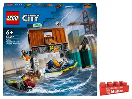 LEGO City 60417 Polizeischnellboot und Ganovenversteck Polizei Spielzeug