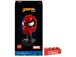 LEGO Marvel 76285 Spider Mans Maske Superhelden Modellbausatz fuer Erwachsene