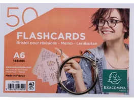 EXACLAIR 50 Flashcards Lernkarten A6 sortiert