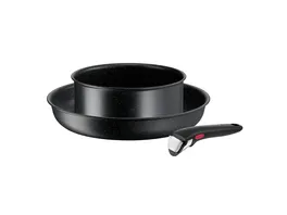 TEFAL Ingenio Black Stone 3 teiliges Set