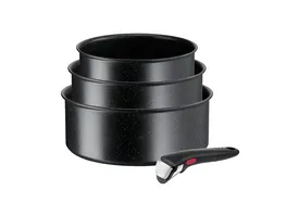 TEFAL Ingenio Black Stone 4 teiliges Kasserollen Set