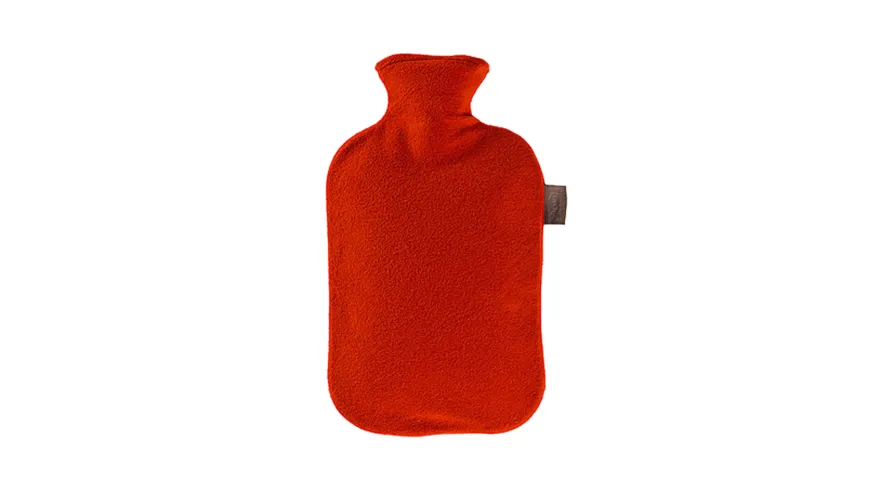 fashy Wärmflasche mit Flauschbezug 2l Rot