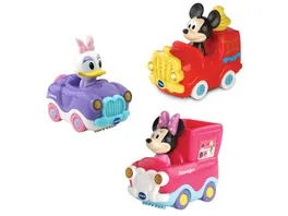 VTech Tut Tut Baby Flitzer Disney Set 2 Mickys Feuerwehrauto Minnies Eiswagen Daisys Cabrio