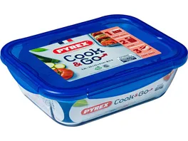 PYREX Cook Go Mehrzweckform mit Deckel 3 3 l rechteckig