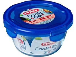 PYREX Cook Go Mehrzweckform mit Deckel 0 7 l rund