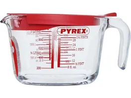 PYREX Messbecher aus Glas mit Deckel 1l