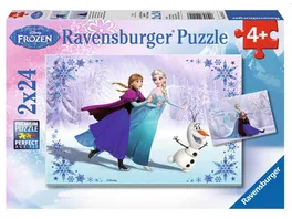 Ravensburger Puzzle Frozen Schwestern fuer immer 2x24 Teile