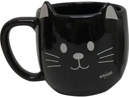 MIAOU Katze Tasse schwarz