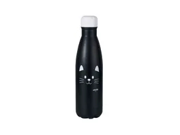 MIAOU Katze Wasserflasche schwarz