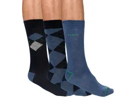 DIM Herren Stricksocken im Vintage Look 3er Pack