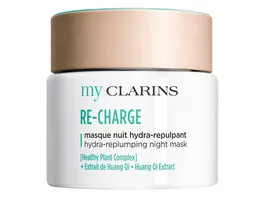 CLARINS RE CHARGE hydra replumping night mask all skin types