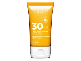 CLARINS Sonnenschutz Creme mit Anti Falten Wirkung fuer das Gesicht SPF 30