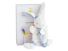 DOUDOU Hase Matrose Schmusetuch mit Schnullerkette 15cm