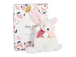 DOUDOU Happy Boho Hase Schmusetuch 17cm