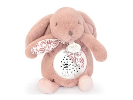 DOUDOU Nachtlicht Sterne Musik Hase rosa 19cm