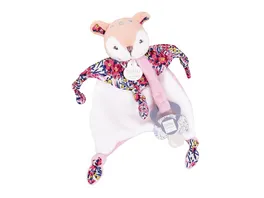 DOUDOU Rehkitz Schmusetuch mit Schnullerhalter 20cm